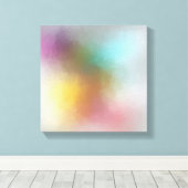 Trendy Modern Colorful Abstract Art Red Yellow Canvas Afdruk (Insitu (Houten vloer))