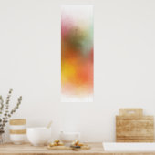 Trendy Modern Colorful Abstract Art Red Yellow Poster (Keuken)