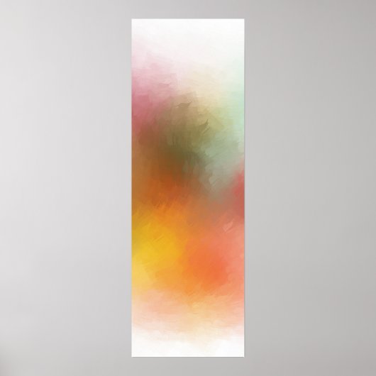 Trendy Modern Colorful Abstract Art Red Yellow Poster (Voorkant)