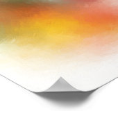 Trendy Modern Colorful Abstract Art Red Yellow Poster (Hoek)