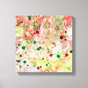 Trendy Modern Colorful Abstract Art roze rood Canvas Afdruk