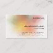 Trendy Modern Colorful Abstract Kunstwerk Premium Visitekaartje (Achterkant)