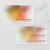 Trendy Modern Colorful Abstract Kunstwerk Premium Visitekaartje (Voorkant / Achterkant)