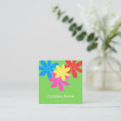 TRENDY MODERN COLORFUL ABSTRACTE STROMEN PINK BLUE VIERKANTE VISITEKAARTJE (Staand voorkant)