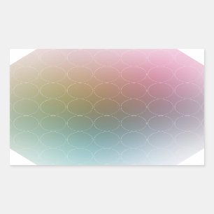 Trendy Modern Colorful Blank Elegant Sjabloon Rechthoekige Sticker