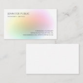 Trendy Modern Colorful Professional Elegant Visitekaartje (Voorkant / Achterkant)