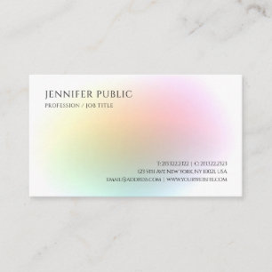 Trendy Modern Colorful Professional Elegant Visitekaartje