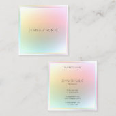 Trendy Modern Colorful Professional Sjabloon Vierkante Visitekaartje (Voorkant / Achterkant)