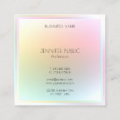 Trendy Modern Colorful Professional Sjabloon Vierkante Visitekaartje (Achterkant)