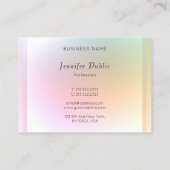 Trendy Modern Colorful Sjabloon Elegant Design Visitekaartje (Achterkant)