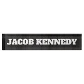 Trendy Modern Creative Bold Text Minimalist Grey Naambordje (Voorkant)