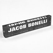 Trendy Modern Creative Bold Text Minimalist Grey Naambordje