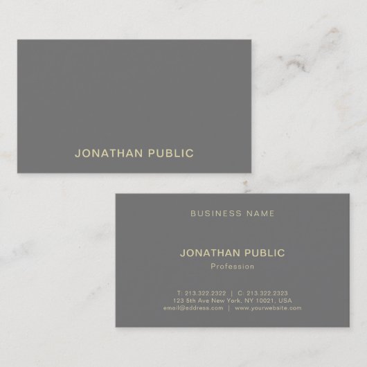 Trendy modern Creative Design Simple Professional Visitekaartje (Voorkant / Achterkant)