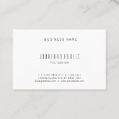 Trendy Modern Creative Simple Design Professional Visitekaartje (Achterkant)