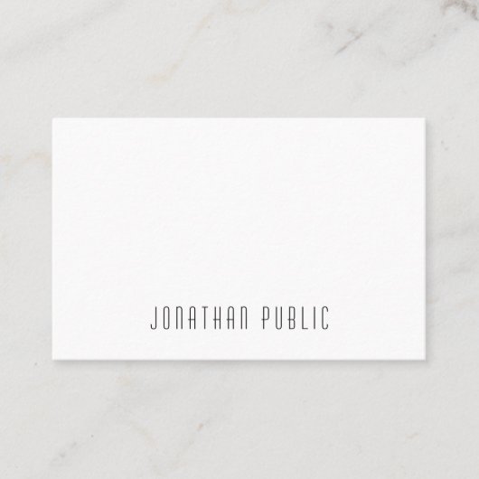 Trendy Modern Creative Simple Design Professional Visitekaartje (Voorkant)