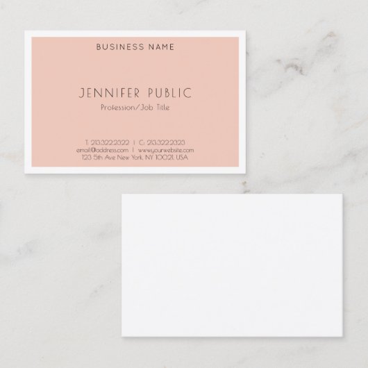 Trendy Modern Creative Simple Design Sjabloon Visitekaartje (Voorkant / Achterkant)