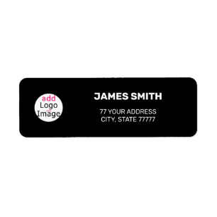 Trendy Modern Custom Extravagant Black Etiket