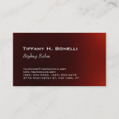 Trendy Modern Dark Red Hair Stylist Visitekaartje (Achterkant)