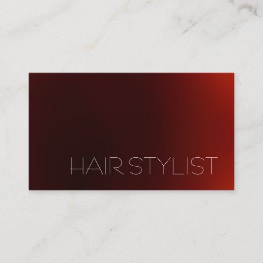 Trendy Modern Dark Red Hair Stylist Visitekaartje (Voorkant)