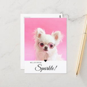 Trendy Modern de Naam QR Code van het Manuscript v Briefkaart