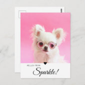 Trendy Modern de Naam QR Code van het Manuscript v Briefkaart (Voorkant / Achterkant)