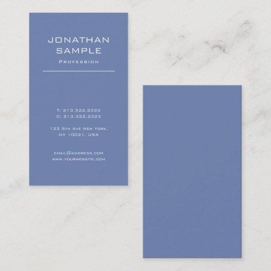 Trendy Modern Design Elegant Simple Plain Luxury Visitekaartje (Voorkant / Achterkant)