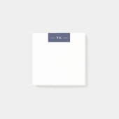 Trendy Modern Donker Paarse Monogram initialen Post-it® Notes (Voorkant)