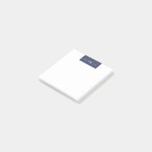 Trendy Modern Donker Paarse Monogram initialen Post-it® Notes (Schuin)