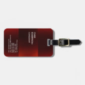 Trendy Modern Donkerrood Bagagelabel (Voorkant horizontaal)