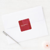 Trendy Modern Donkerrood Vierkante Sticker (Envelop)