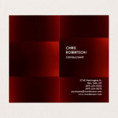 Trendy Modern Donkerrood Visitekaartje (Buitenkant ongevouwen)
