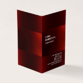 Trendy Modern Donkerrood Visitekaartje (Buitenkant)