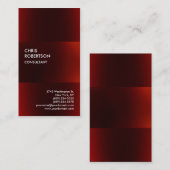 Trendy Modern Donkerrood Visitekaartje (Voorkant / Achterkant)