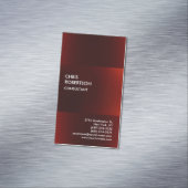 Trendy Modern Donkerrood Visitekaartje Magnetisch Visitekaartje (Voorbeeld)