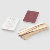 Trendy Modern Dusty Roos Pink Wedding Program Hand Handwaaier (Niet-gemonteerd)