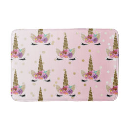 Trendy modern eenhoorn hoorn roze & goud #2 badmat