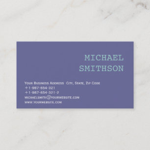 Trendy Modern Eenvoudig Blauw Consultant Visitekaa Visitekaartje