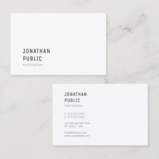 Trendy Modern Eenvoudig Ontwerp Professionele Sjab Visitekaartje (Voorkant / Achterkant)