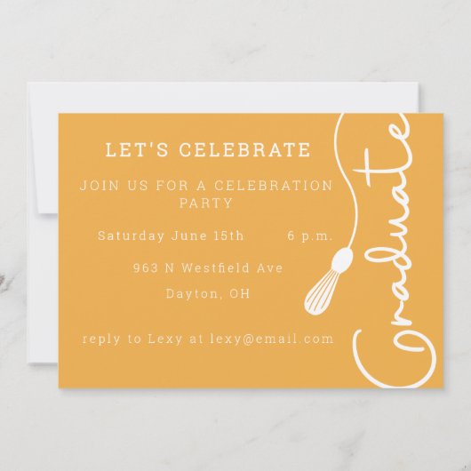 Trendy Modern Eenvoudig Script Foto Afstuderen Uit Kaart (Achterkant)