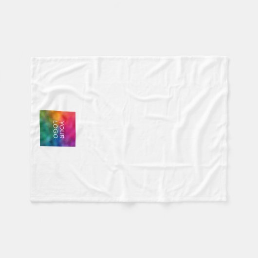 Trendy Modern Eenvoudig Uw Hotelbedrijf Logo hier Fleece Deken (Voorkant (Horizontaal))