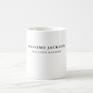 Trendy Modern Eenvoudig Zwart & Wit Professioneel Koffiemok