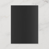 Trendy modern effen zwart grijs sinaasappel monogr visitekaartje (Achterkant)