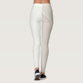 Trendy Modern Elegant Beige Bruin Wit Chic Leggings (Achterkant)
