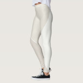 Trendy Modern Elegant Beige Bruin Wit Chic Leggings (Links)