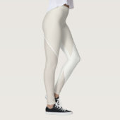 Trendy Modern Elegant Beige Bruin Wit Chic Leggings (Rechts)