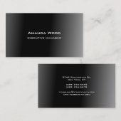 Trendy Modern Elegant Black Grey Professional Visitekaartje (Voorkant / Achterkant)