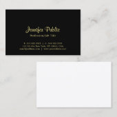 Trendy Modern Elegant Black Professional Design Visitekaartje (Voorkant / Achterkant)