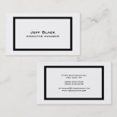 Trendy Modern Elegant Black White Visitekaartje (Voorkant / Achterkant)
