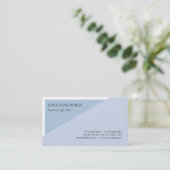 Trendy Modern Elegant Blauw Creatief Ontwerp Plain Visitekaartje (Staand voorkant)