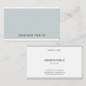 Trendy Modern Elegant Blauw Groen Eenvoudige Sjabl Visitekaartje (Voorkant / Achterkant)